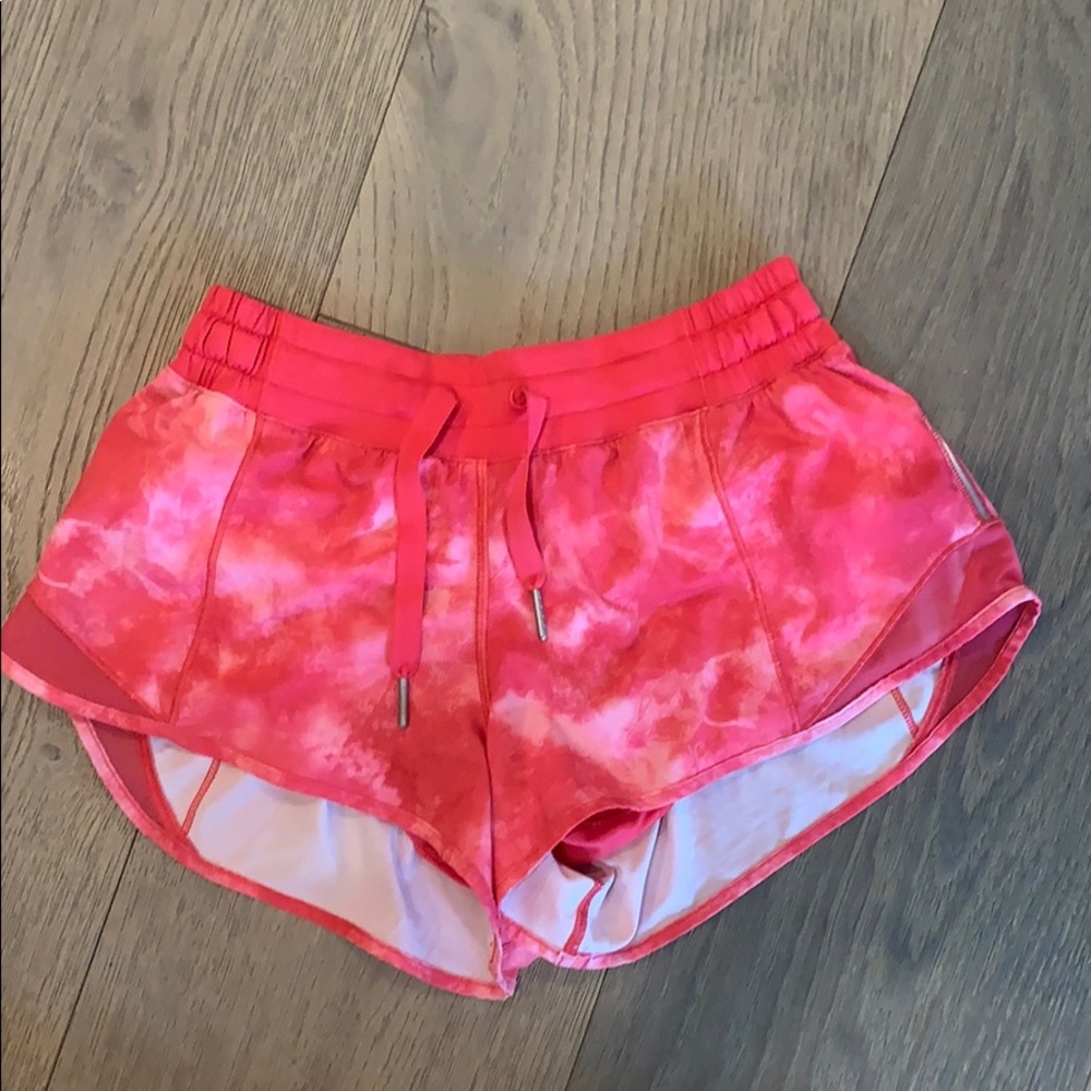 Pink Tie Dye Lululemon shorts